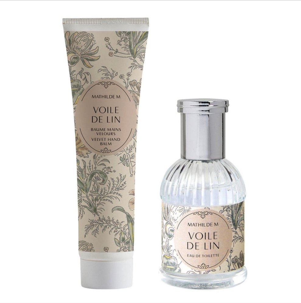 Cofanetto regalo profumato di eau de toilette e balsamo per le mani Voile de Lin