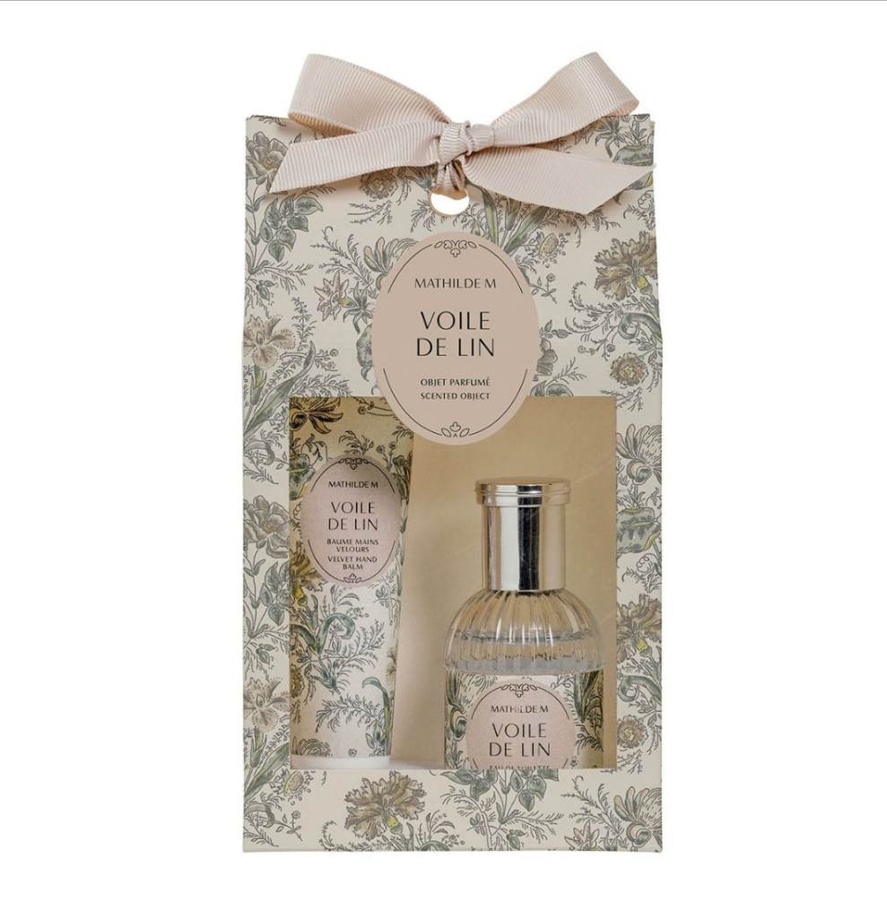 Cofanetto regalo profumato di eau de toilette e balsamo per le mani Voile de Lin