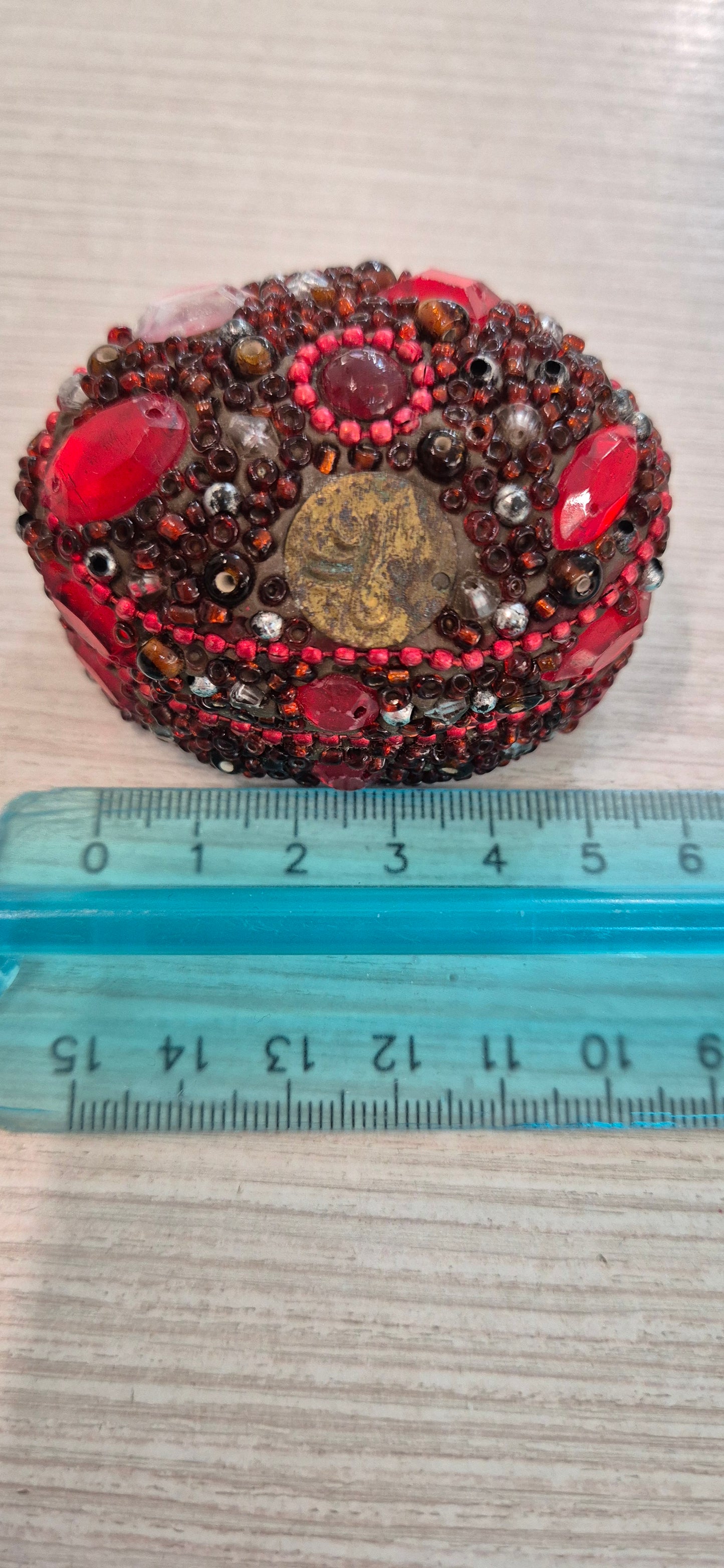 Set 21 Scatoline Vintage perline rosse