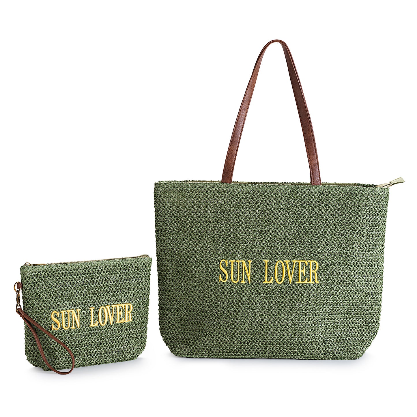 Borsa Shopper in Rattan con Pochette "Sun Lover" – Henriette