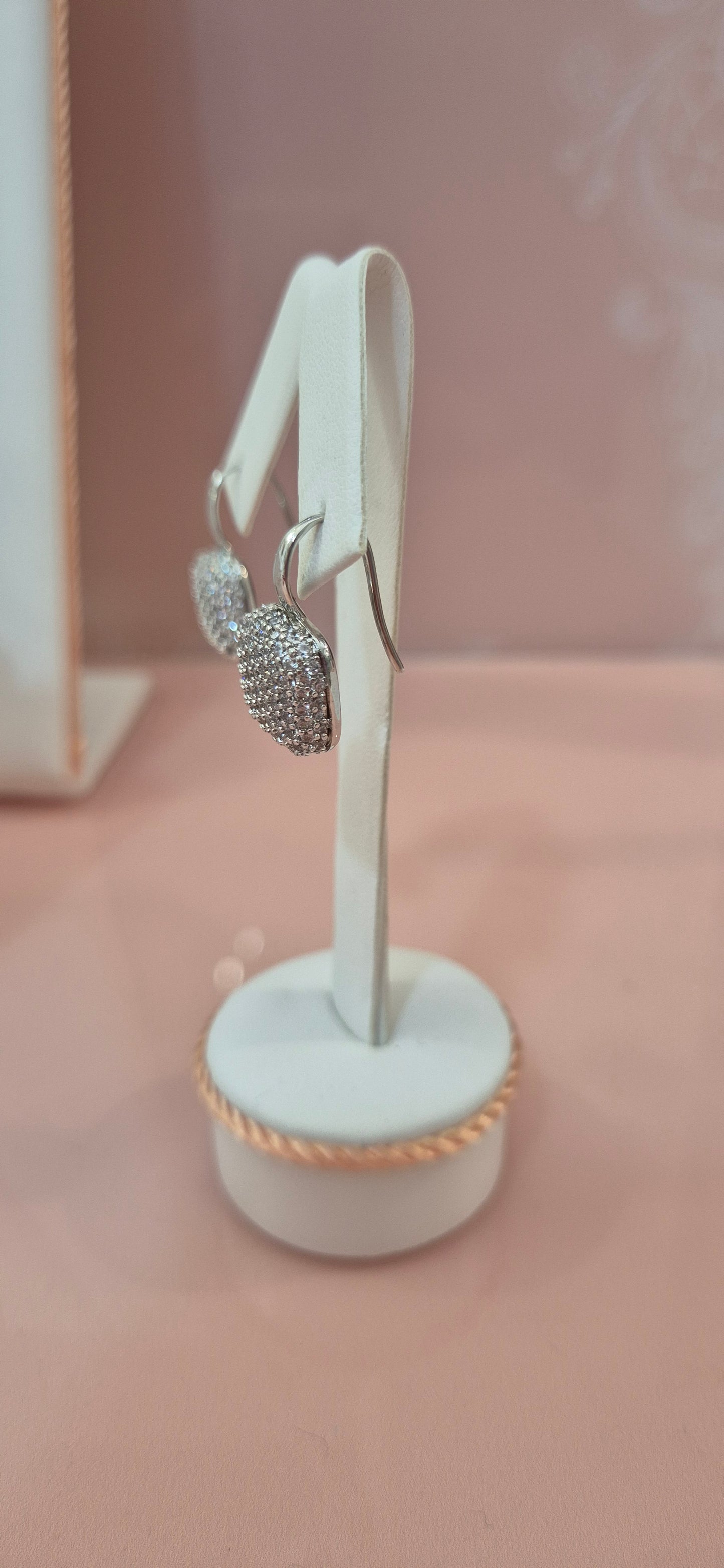 Orecchini Pendenti Pavè Quadrato con zirconi Bronzallure