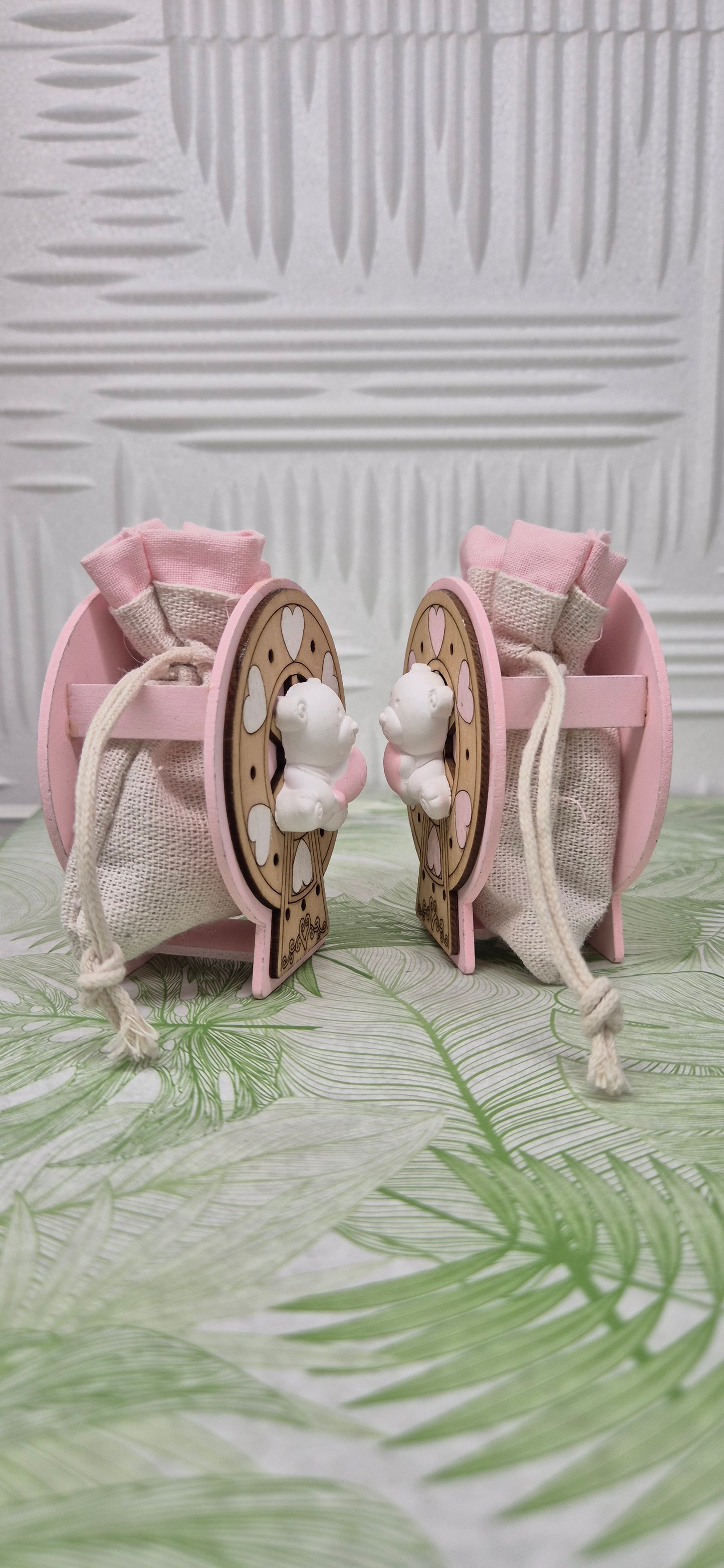 Portaconfetti New Arte Giostra orsetto rosa Etm