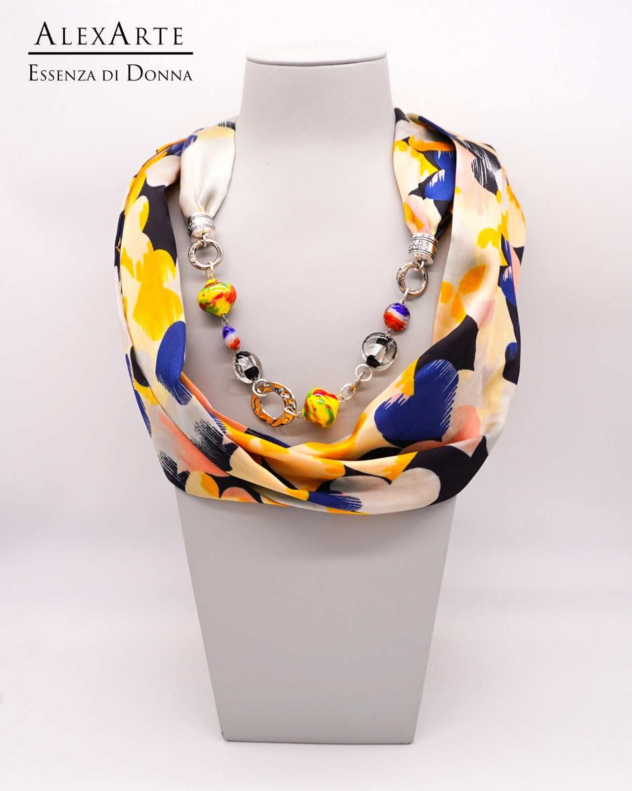 Foulard Gioiello in viscosa Alexarte con bracciale removibile