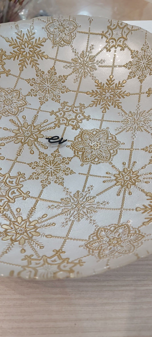 Bolo 30 cm Fiocco Oro e Bianco Evviva