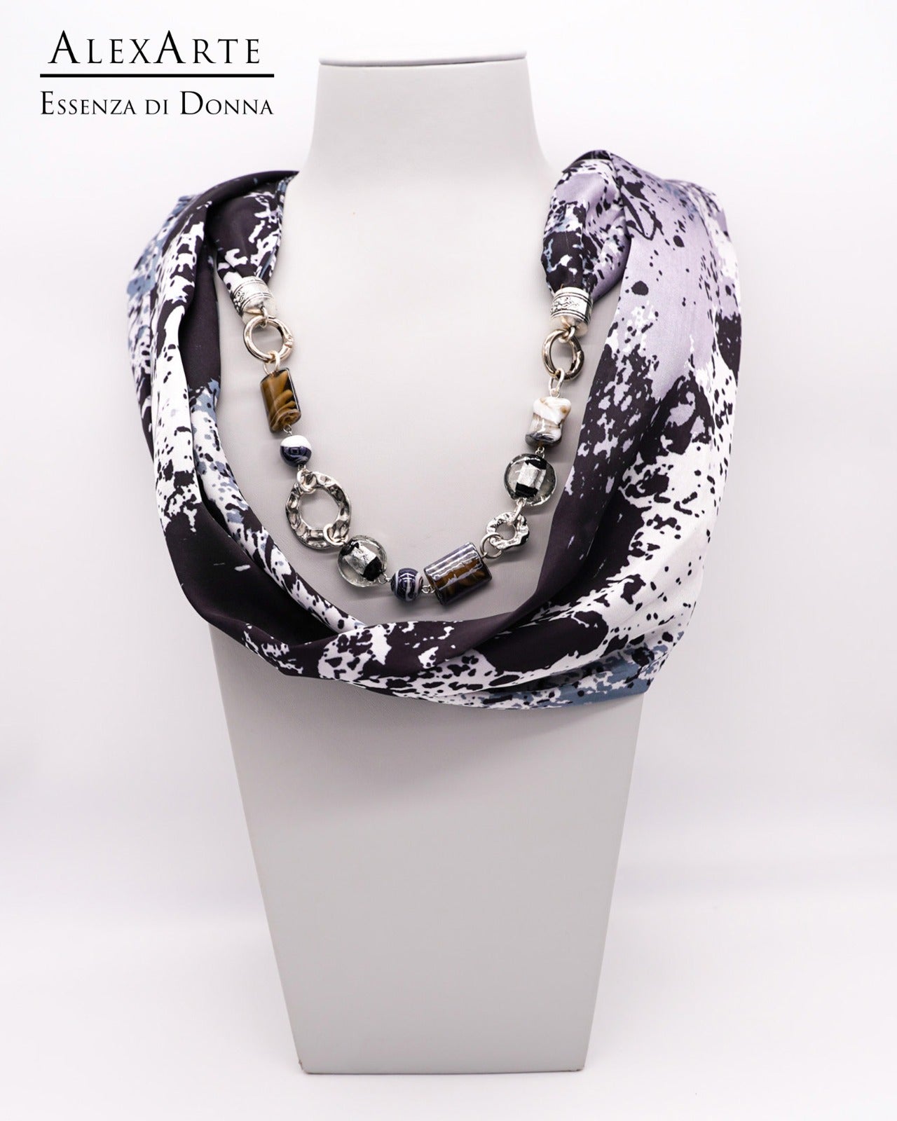 Foulard Gioiello in viscosa Alexarte con bracciale removibile