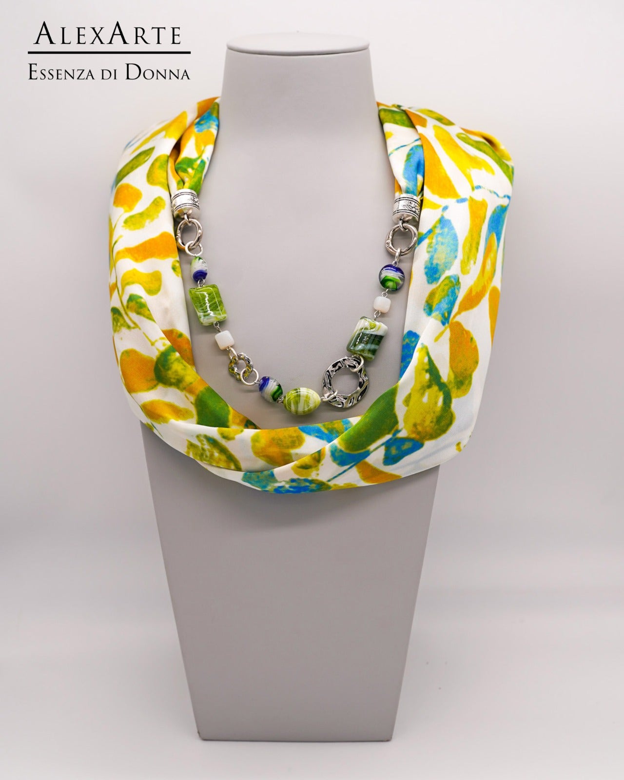 Foulard Gioiello in viscosa Alexarte con bracciale removibile