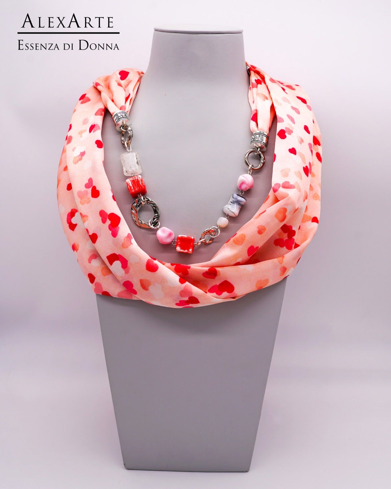 Foulard Gioiello in viscosa Alexarte con bracciale removibile