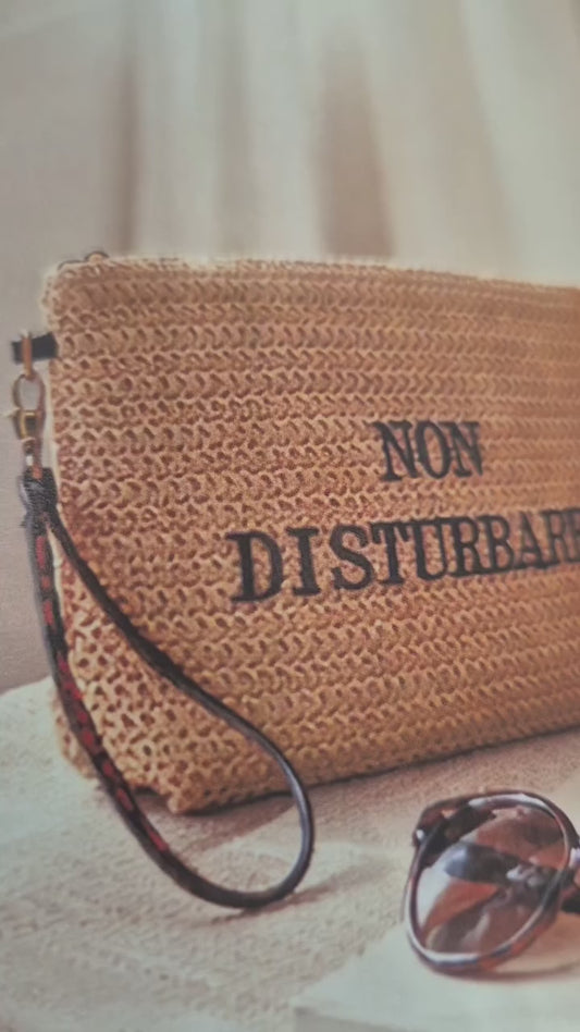Borsa Shopper in Rattan con Pochette "Non Disturbare" – Henriette