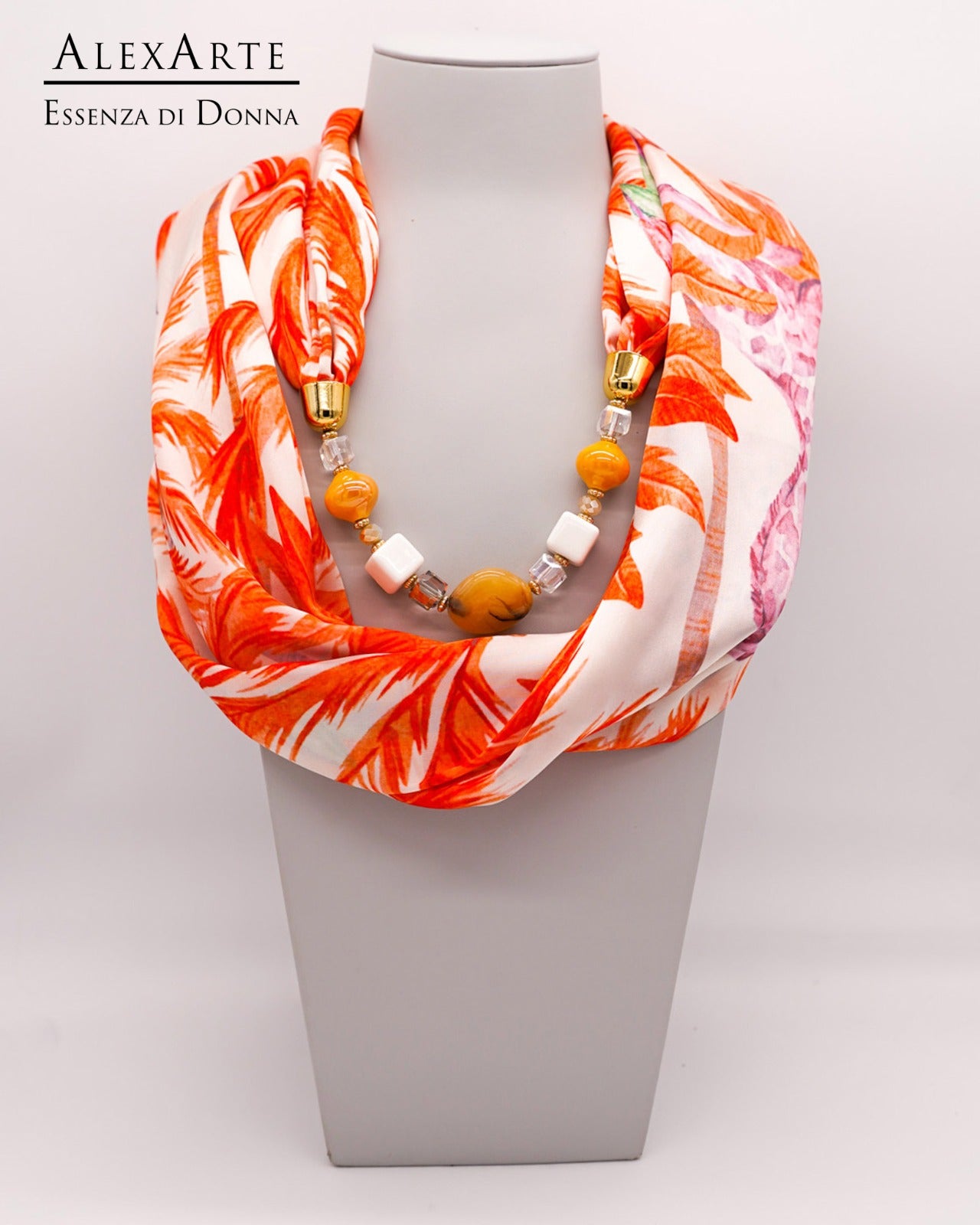 Foulard Gioiello in viscosa Alexarte con bracciale removibile