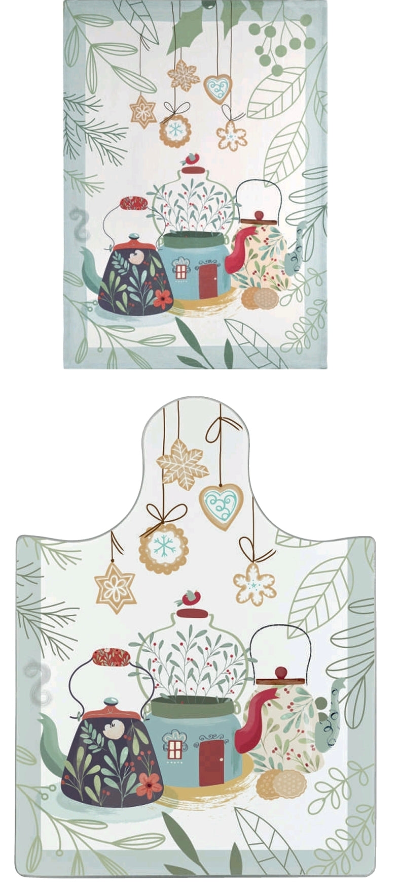 Tagliere con strofinaccio Casa in Festa Wald