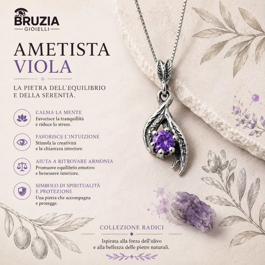 Set Collana e orecchini Ametista Radici Bruzia