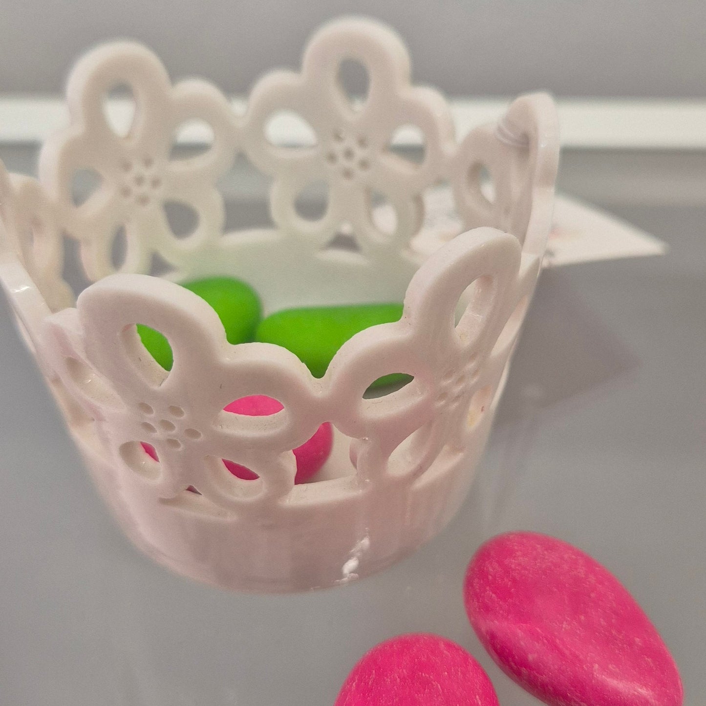 Porta tealight ceramica bianca set 24 pezzi