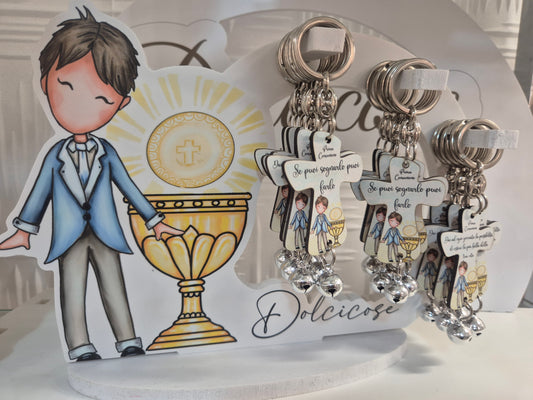 Portachiavi Prima Comunione Bimbo Dolcicose set 23 pz