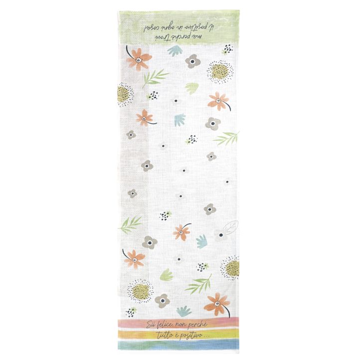 Runner 100% cotone decoro natural