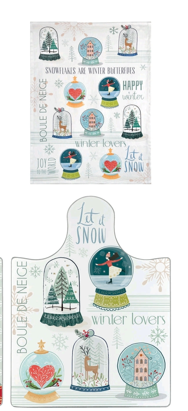 Tagliere con strofinaccio Casa in Festa Wald