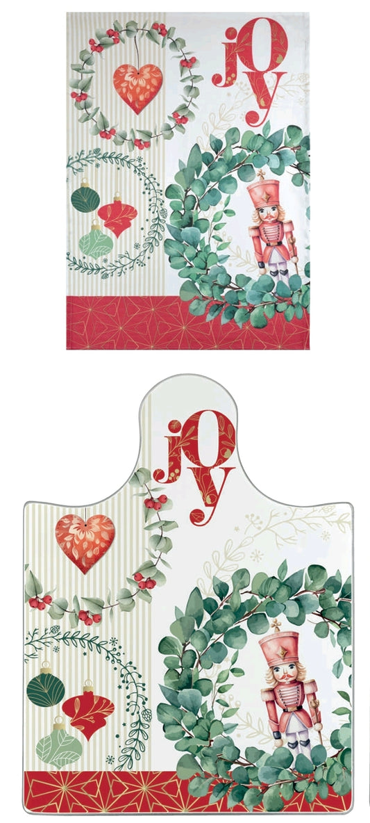 Tagliere con strofinaccio Casa in Festa Wald