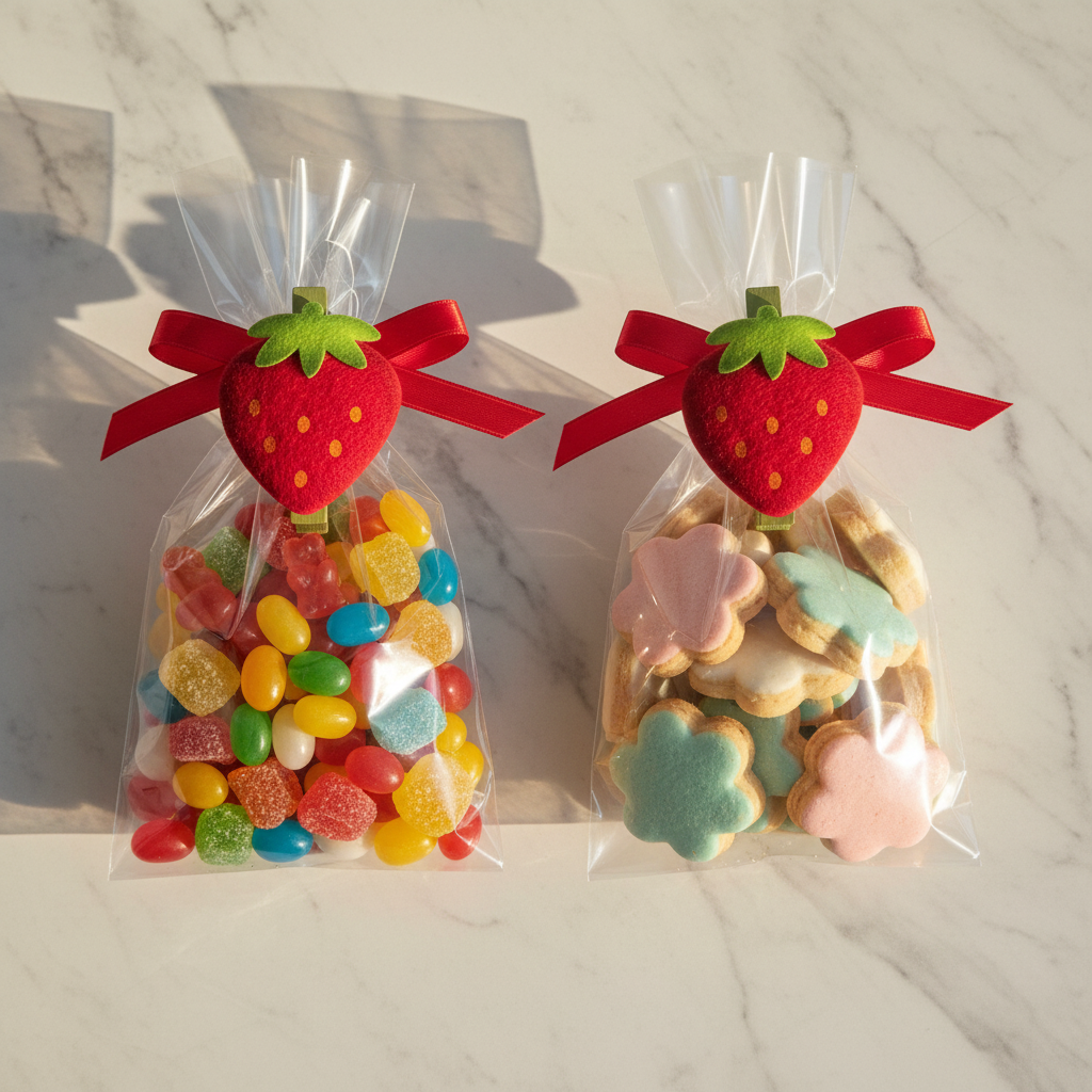 Mollette Fragola Segnaposto – Set 6 pz | Gadget Festa Estiva