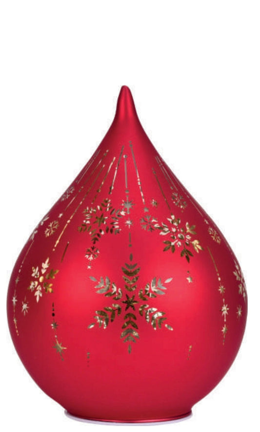 Goccia di vetro con led rossa Wald