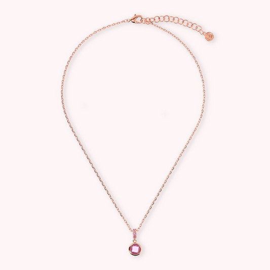 Collana Catena Forzatina con Pavé e Prisma Gem Tonda