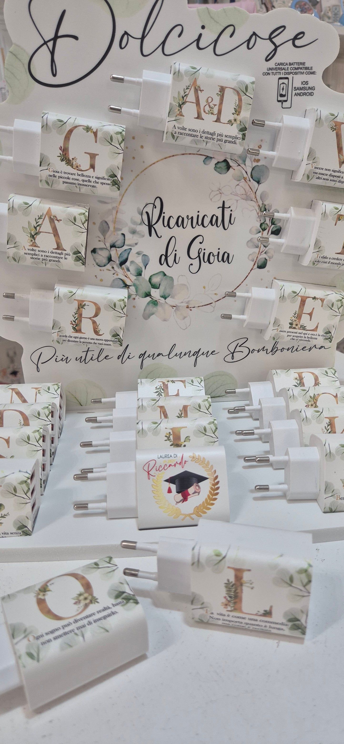 Carica batterie personalizzabile Dolcicose
