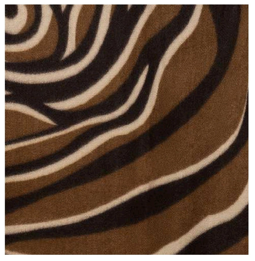 SCIARPA IN LANA CON STAMPA FANGO E MARRONE 90X180