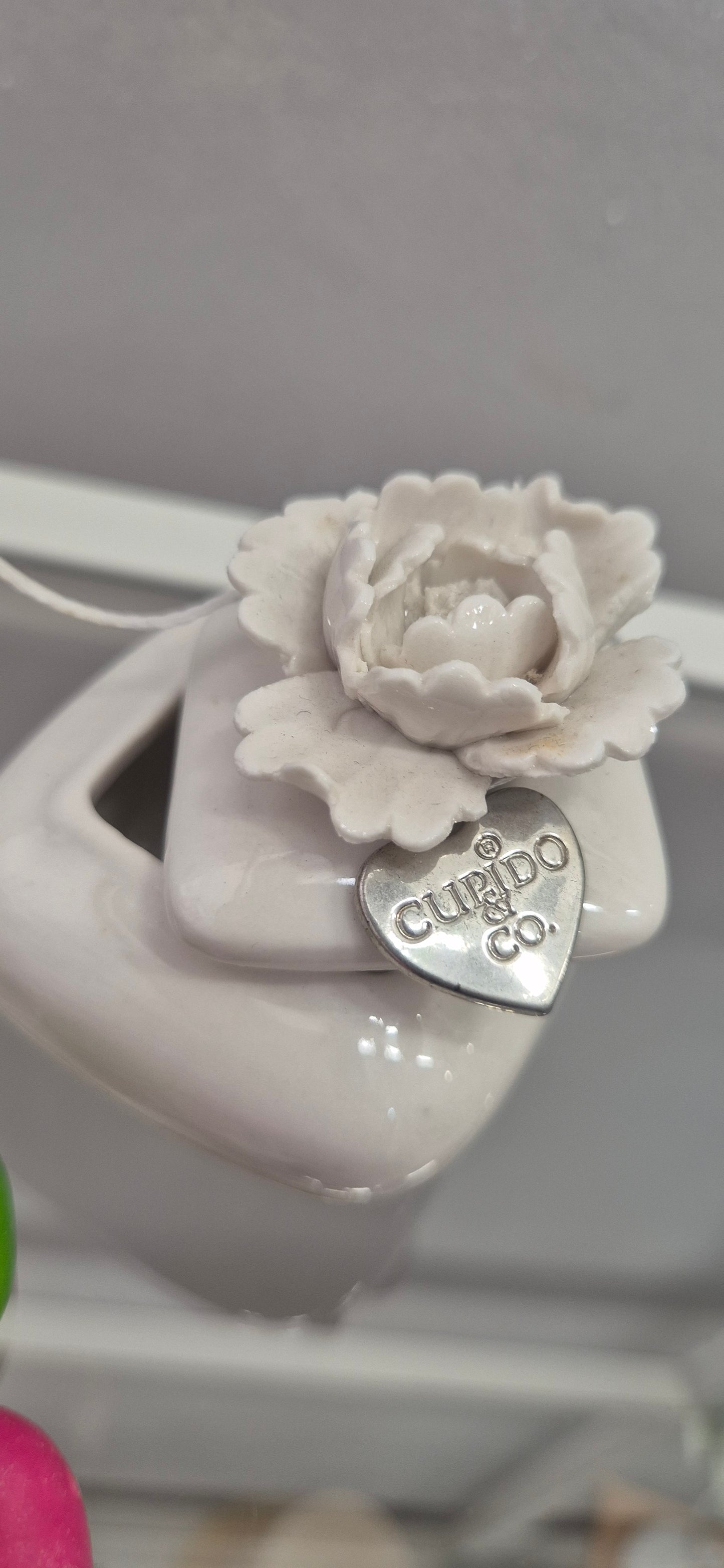 Set 12 mini cofanetto bianco e grigio perla Cupido