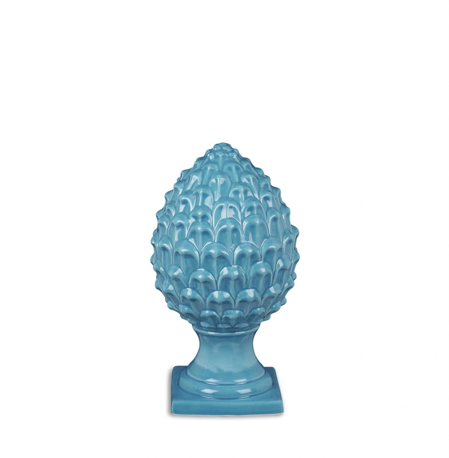 Pigna media in ceramica azzurra Henriette