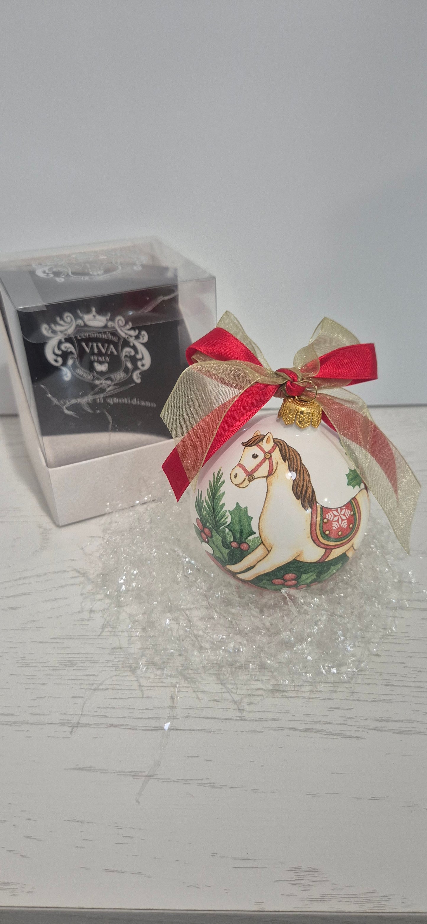 Sfera Natale Media Noel Ceramiche Viva